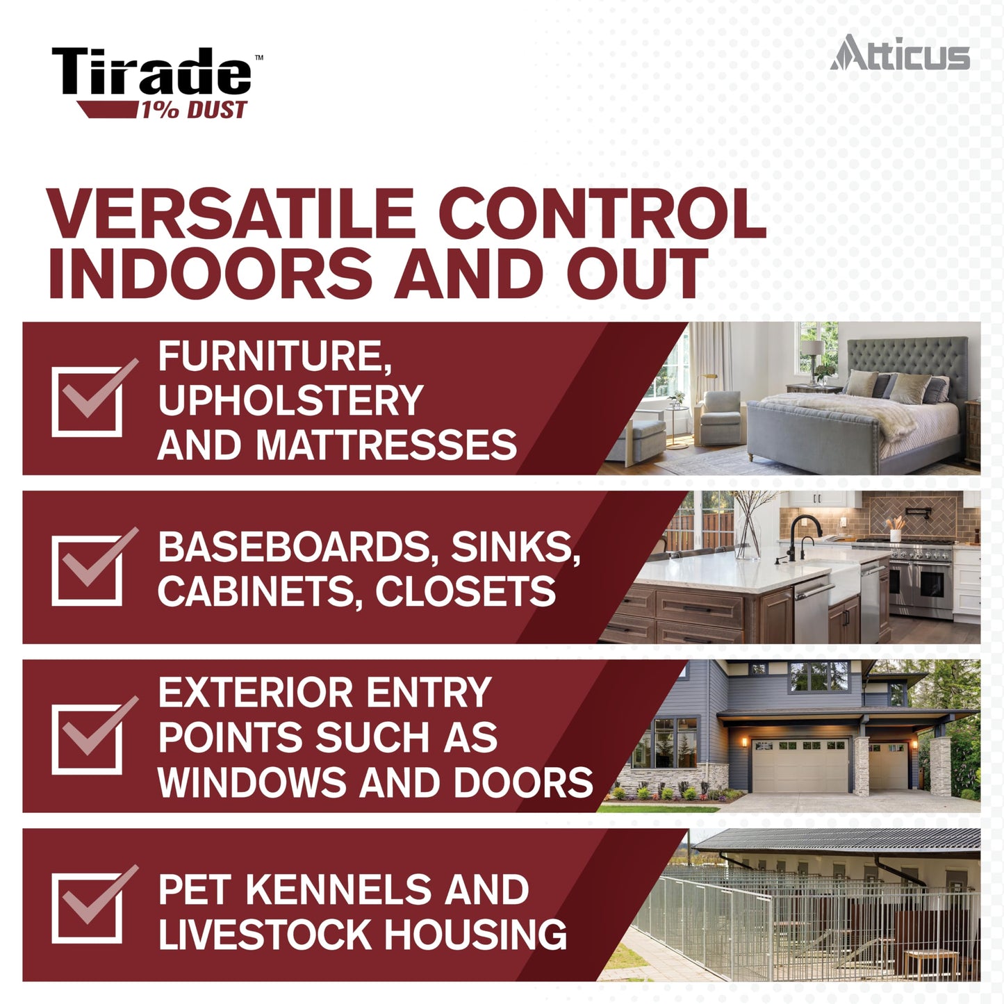 Atticus Tirade 1% Dust Insecticide (1.25 lb) - Ready-to-Use Insect Killer - Indoor and Outdoor Control of Ants, Bees, Wasps, Hornets, Cockroaches and Many Other pests
