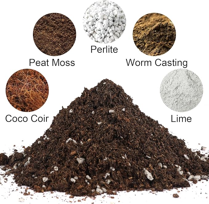Potting Soil Mix 4qt for Indoor Plants, Organic Houseplant Soil Well Draining Dirt Ready to Use, Fit for House Plant Like Pothos, Philodendron, Monstera, African Violet