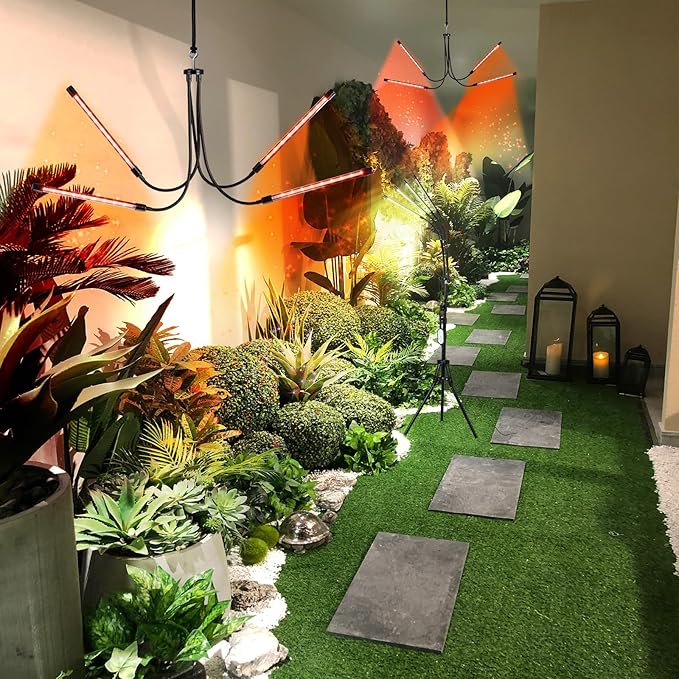 LED Grow Lights for Indoor Plants,LED Plant Grow Light with Stand,Led Full Spectrum,10 Dimmable Levels,3 Modes Timing,Tripod Adjustable 15-72 inch.