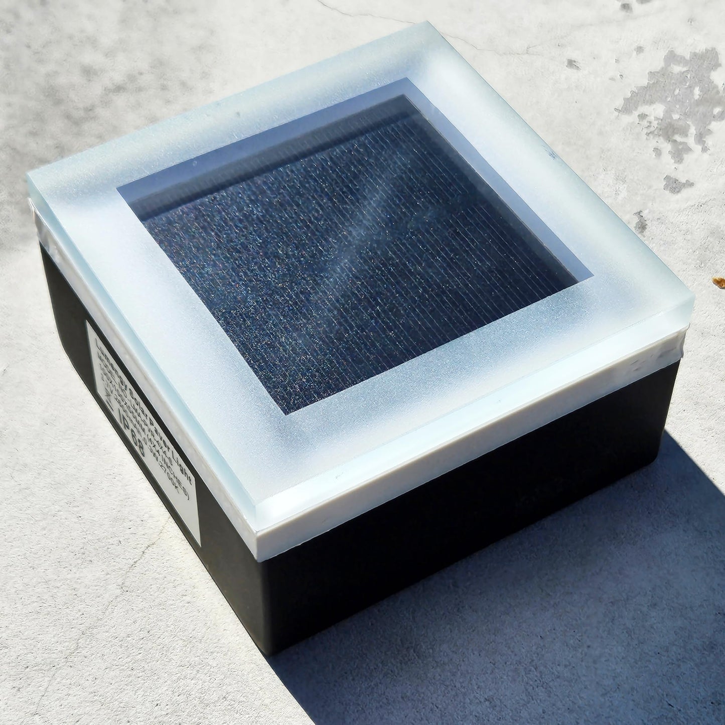 LUMENGY Solar Paver Light 4×4 inch, Up to 12 Hours Continues Lighting, Stainless Steel, Glare-Free Lighting for Driveways & Garden, 2700K Warm White, Waterproof & Drive-Over Rated (6-Packs)
