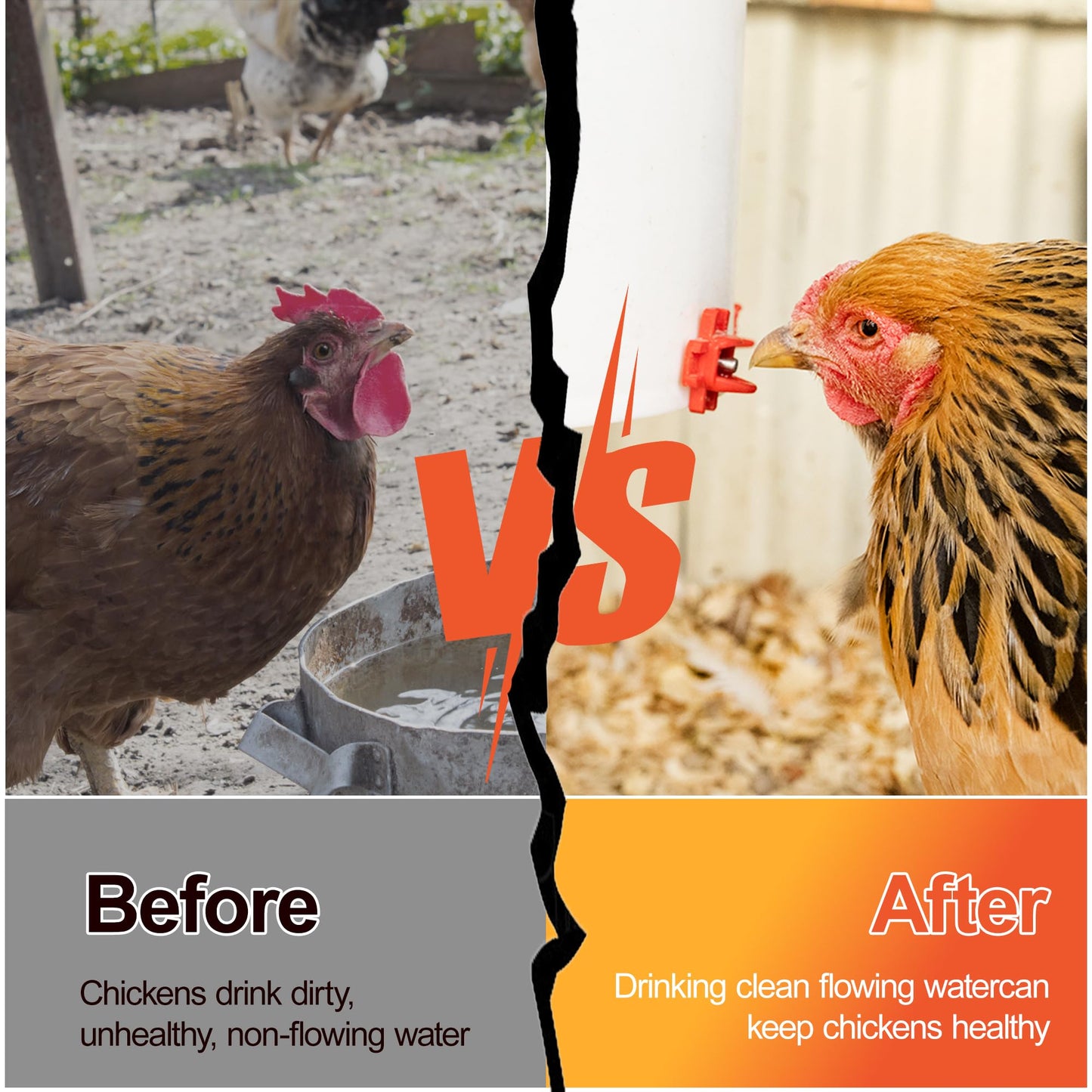 ZenxyHoC 10 Pack Chicken Waterer Nipples Horizontal Automatic Chicken Waterer with Drill