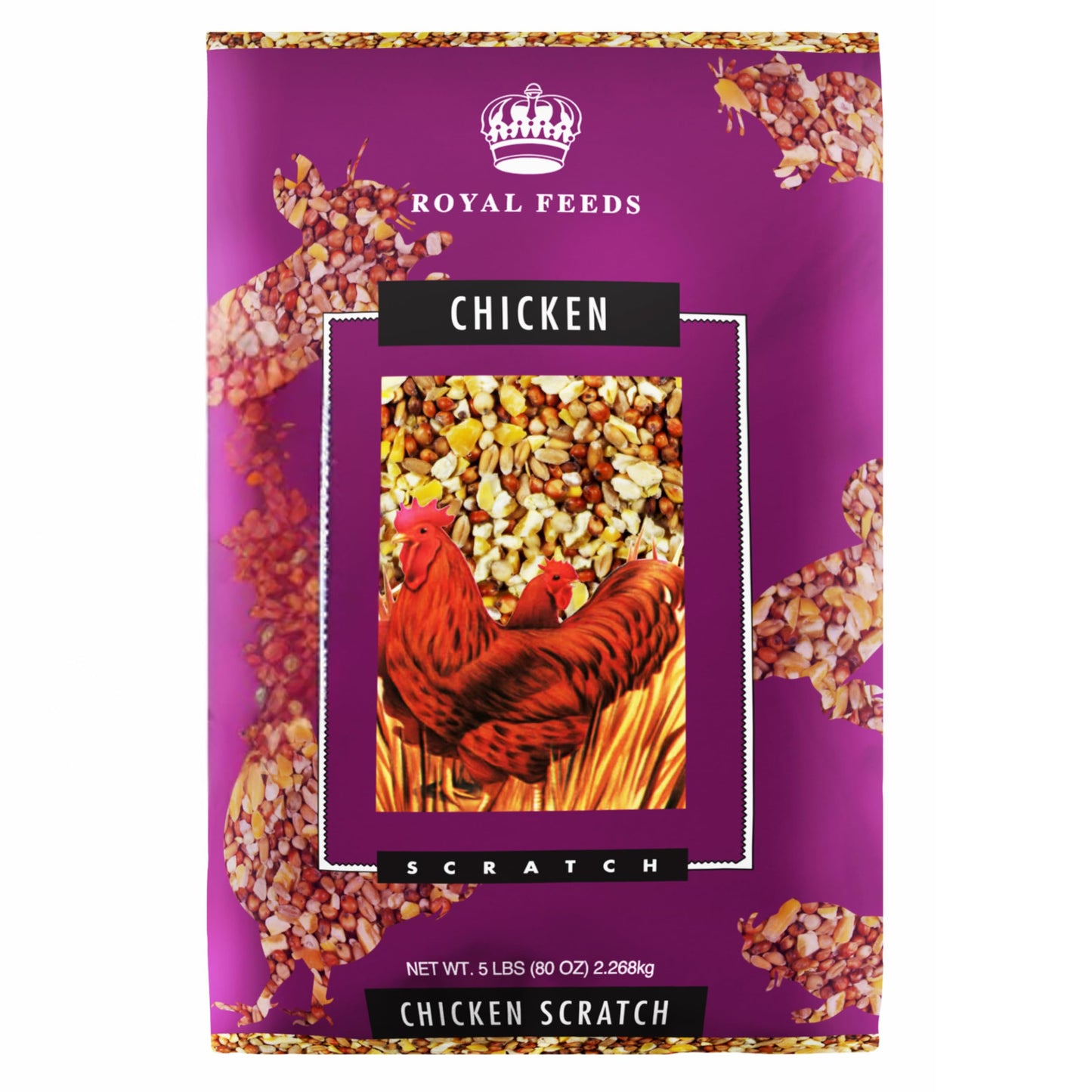LEACH GRAIN & MILLING CO. Chicken Scratch 5 Lbs, Chicken Feed - High Protein and Fiber - Healthy Whole Grains - Supports Energy & Digestive Health, Natural Food and Supplies for Poultry