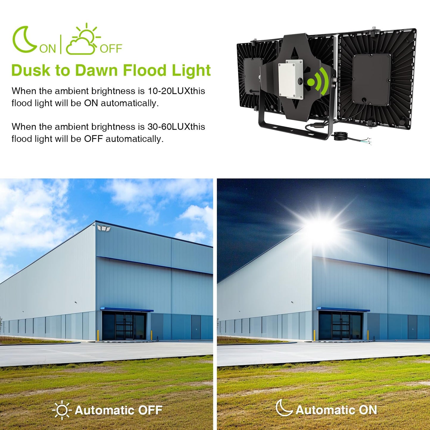 STASUN Flying Series Max - 900W Dusk to Dawn LED Flood Light, 90000lm 6000K Super Bright Outdoor Lighting, IP66 Waterproof, Wide Angle, LED Area Light for Yard, Parking Lot