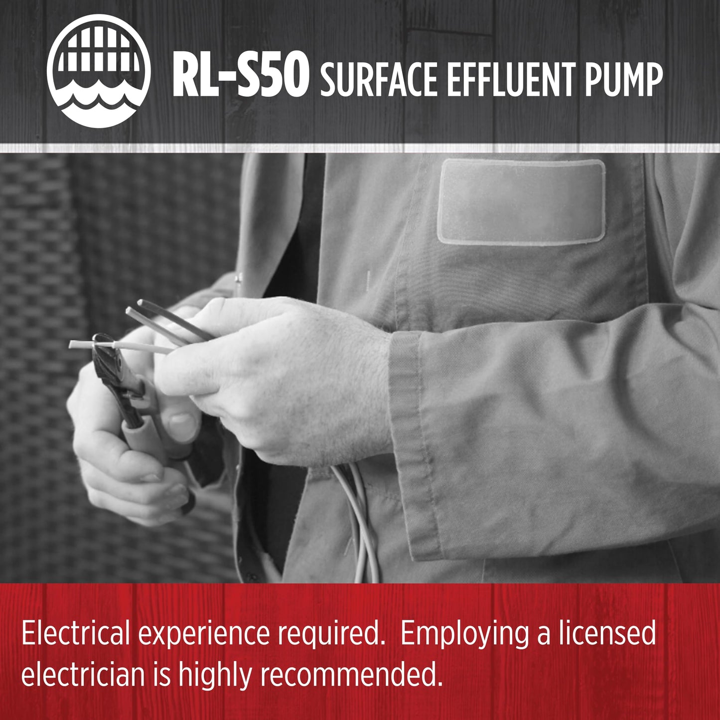 Red Lion RL-S50 115/230 Volt, 1/2 HP, 2940 GPH Self Priming Cast Iron Surface Effluent Pump, Red, 621810