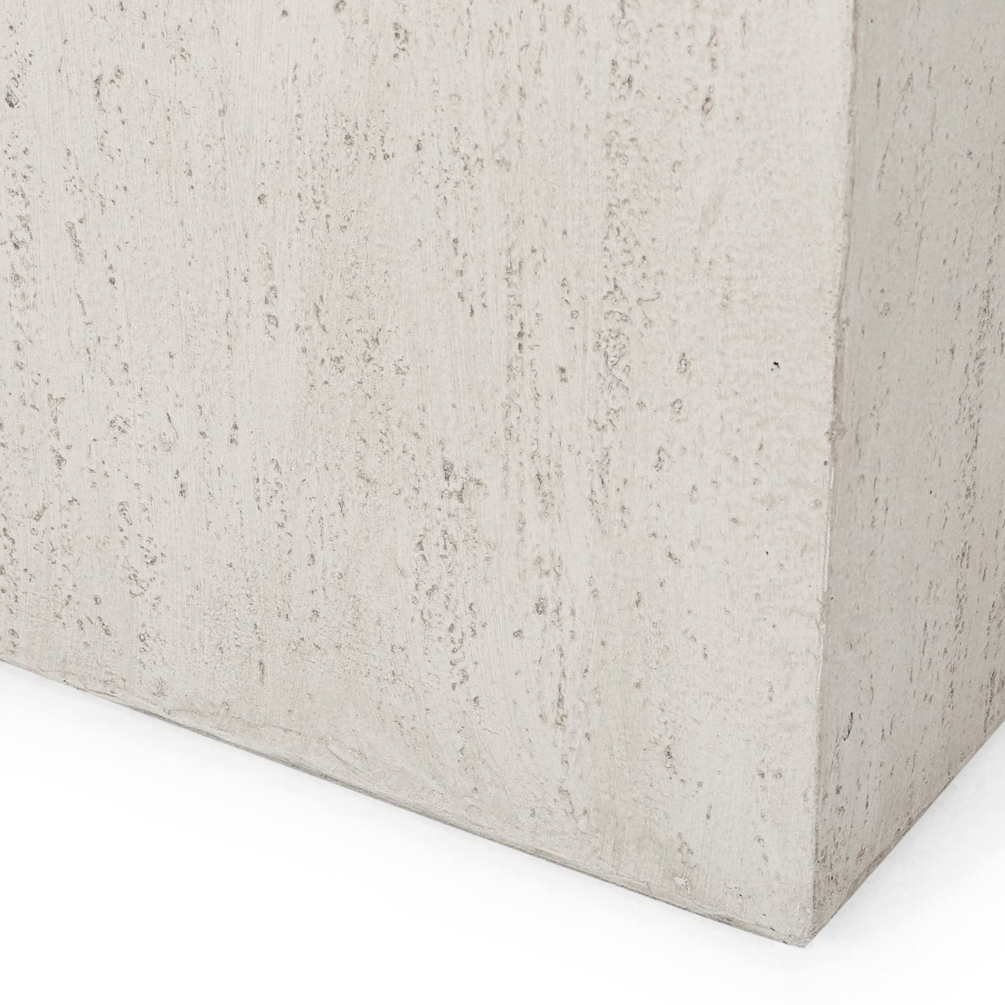 Vanessa Outdoor Modern Medium Cast Stone Rectangular Planters (Set of 2), White