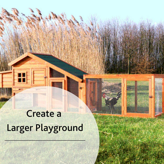 TRIXIE Natura Chicken Outdoor Run with Mesh-Covered Top, Extension for Natura Chicken Coops (55960, 55962, 55963, 55964), up to 2 Chickens (Standard Size) or 4 Bantams