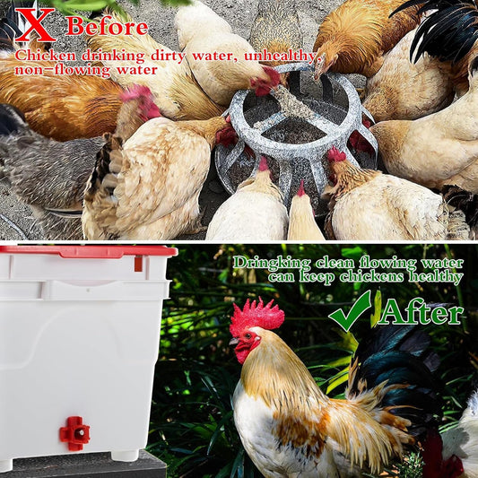12 Pcs Horizontal Chicken Waterer Nipples with Drill Bits, Leakproof Poultry Watering System for Chicken Coop, Durable ABS Plastic & Stainless Steel, Water Saving Design for Outdoor Use