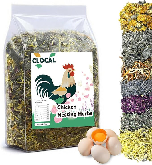 23oz Natural Chicken Nesting Herbs Premixed with Dried Flowers and Herbs for Coop and Run Insulation Bedding Roost House and Nesting Box Pads Bedding Supplies for Laying Hens and Ducks