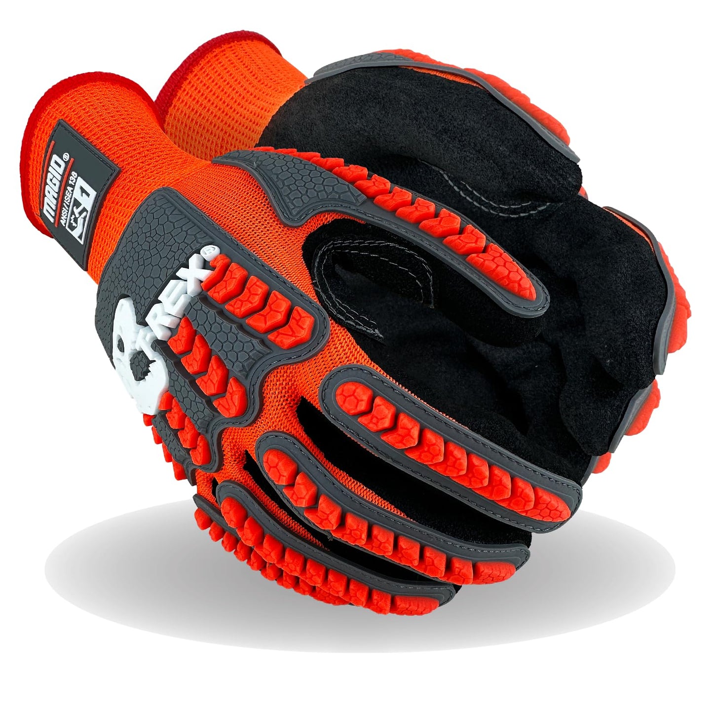 MAGID T-REX Flex Series Nitrile Coated General Purpose Impact Gloves, 72 Pairs, Size 7/Small, TRX400
