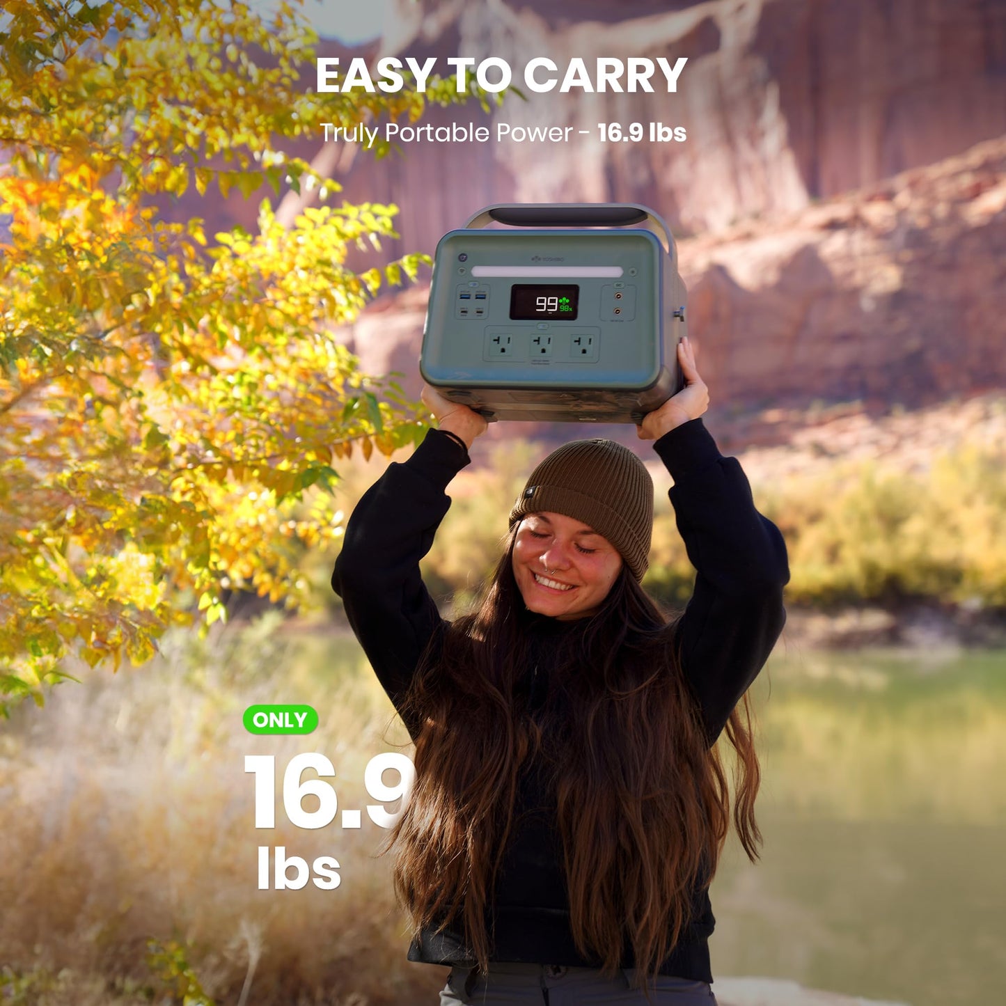 Yoshino Solid-State Portable Power Station B660 SST, 602Wh Backup Battery with 3x AC Outlets 660W, Smart APP Control, Solar Generator (Solar Panel Optional) for Camping, Outdoor, Emergency, Home Use