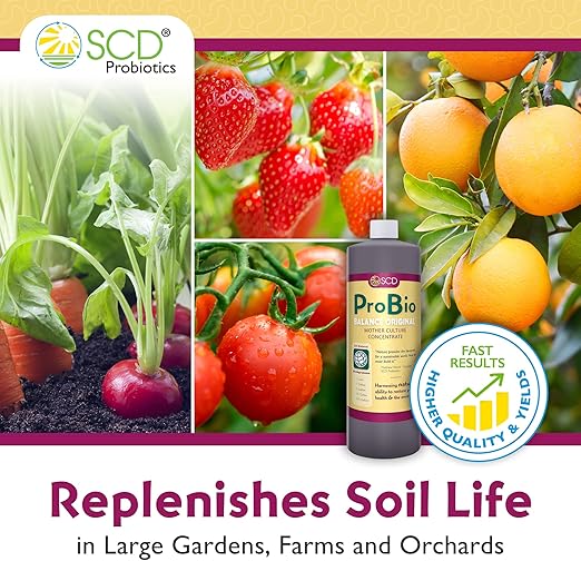 ProBio Balance Original - Make 20X More Farm & Garden Soil Conditioner, Super Concentrate of Effective Beneficial Microorganisms, OMRI-Listed for Organic Farms Gardens – by SCD Probiotics (1 Liter)