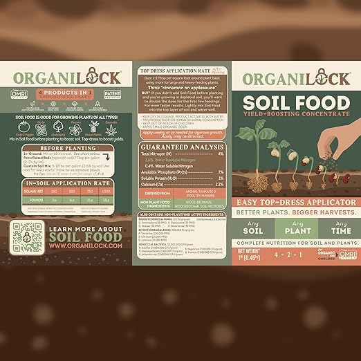 Soil Food - (1 Pound Shaker) | Regenerative Soil Amendment with Microbes, Microbe Food, Biochar & Organic Fertilizer | Yield-Boosting Concentrate |