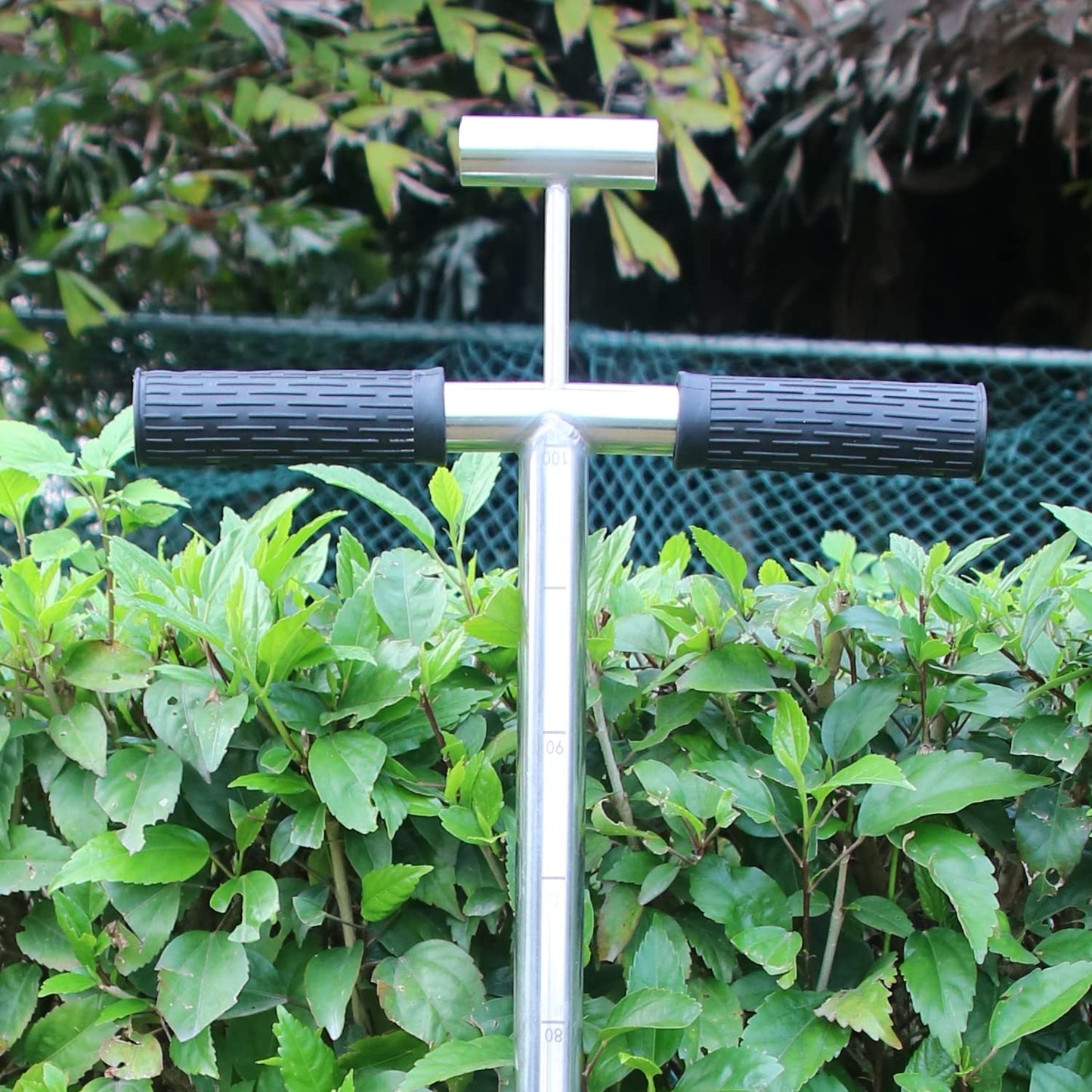 Soil Sample Probe 40” with Ejector and Foot Pedal,Soil Probe Stainless Steel T-Style Handle Soil Test Kit,Soil Probe Rod for Soil Sampling Plant Care/Agriculture/Garden/Farm
