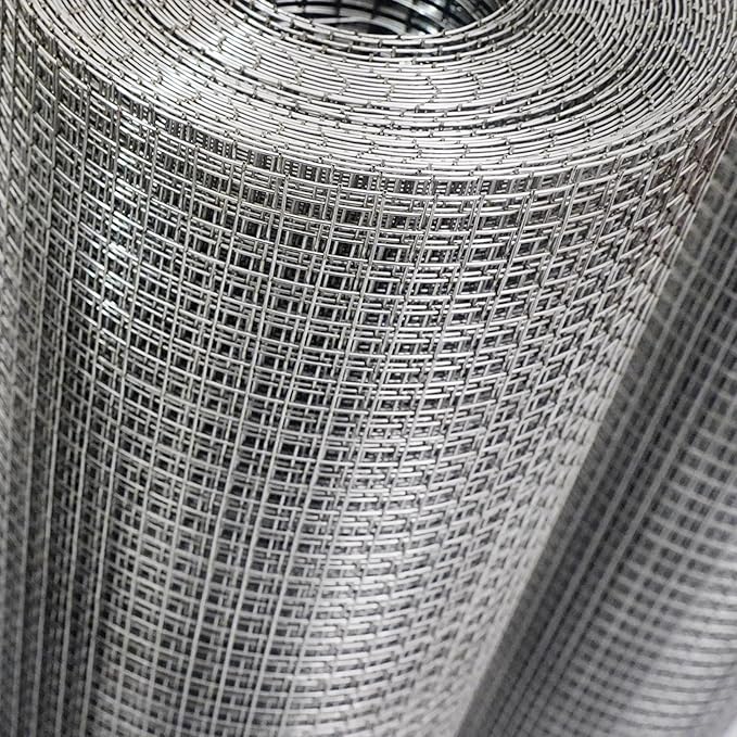 Hardware Cloth 1/4 inch 23 Gauge Large Size 304 Stainless Steel mesh Chicken Wire Welded Fencing Wire Mesh Roll Garden Fence 24in×49ft