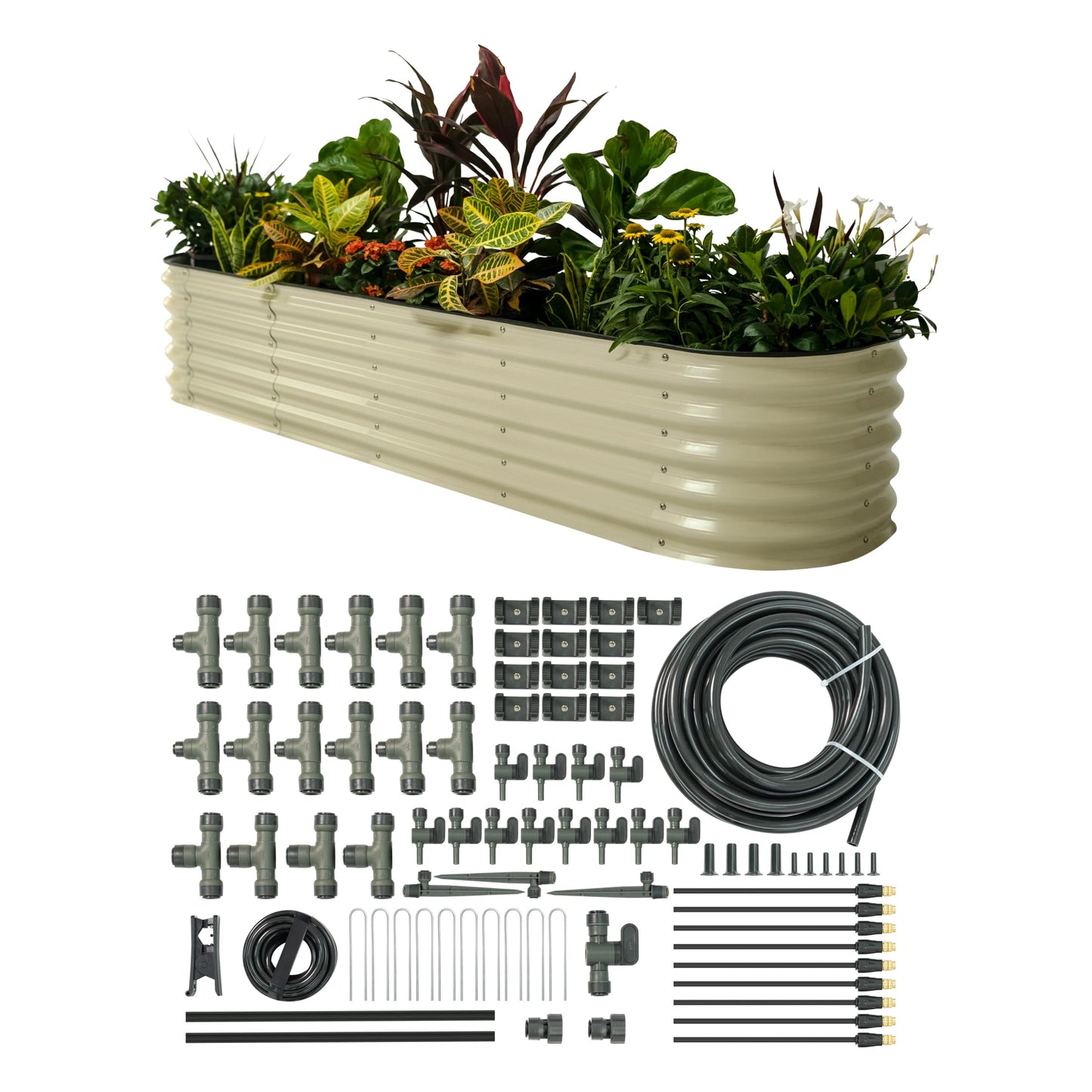 Vego garden Raised Garden Bed Kits with Garden Irrigation Kit