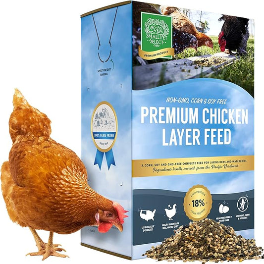 Small Pet Select Chicken Layer Feed, Non-GMO, Corn Free, Soy Free, 18% Protein,10 lb