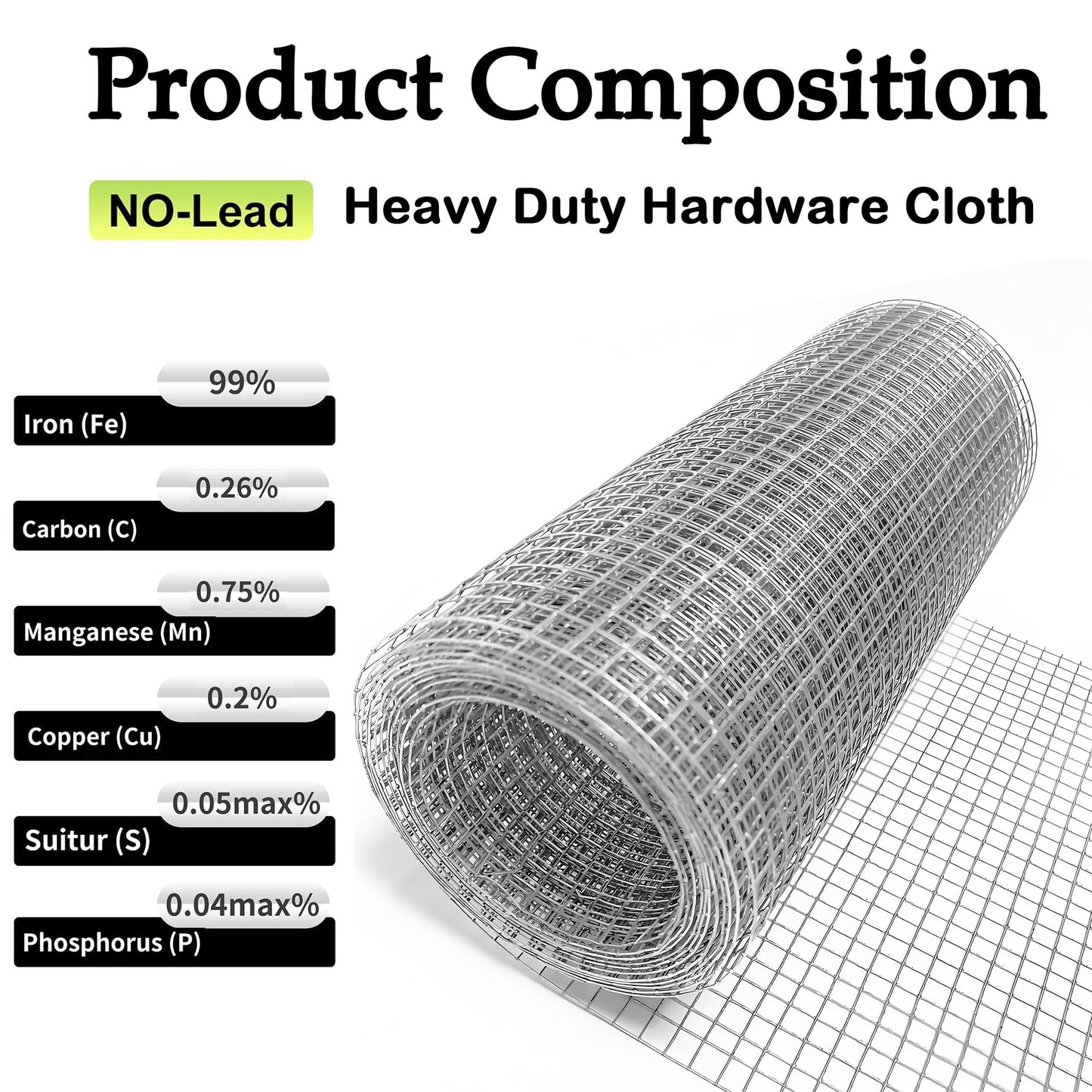 Hardware Cloth 1/4 inch 4inx10ft,Chicken Wire Mesh Fence,Galvanized After Welding 23 Gauge,Wire Mesh Roll Wire Cloth for Chicken Pen/Coop Fences, Garden Fences,Screen Meshs,Poultry Netting Cage
