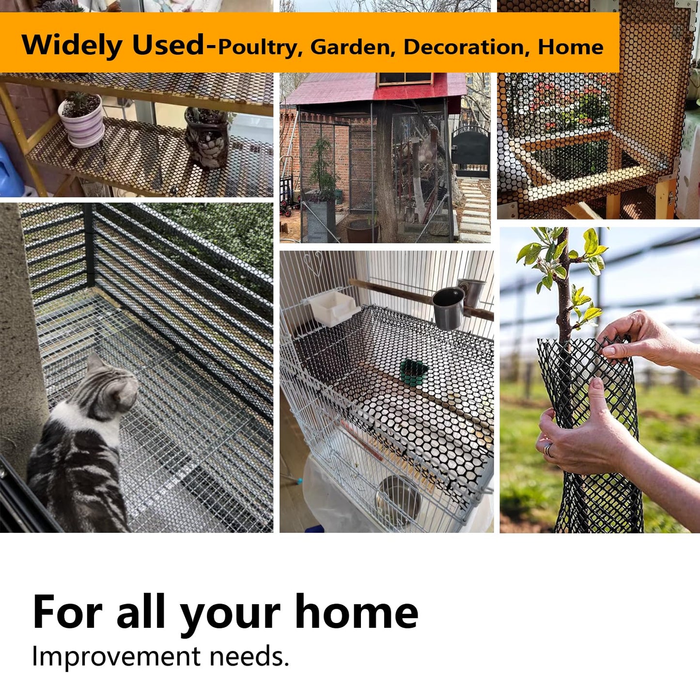 Plastic Wire Mesh Fence 15.8IN x 19.7FT Roll - Chicken Wire Fencing Mesh,Poultry Netting,Ideal for Poultry,Rabbits,Snake Barrier & Gardening - Versatile Plastic Fencing & Netting Solution