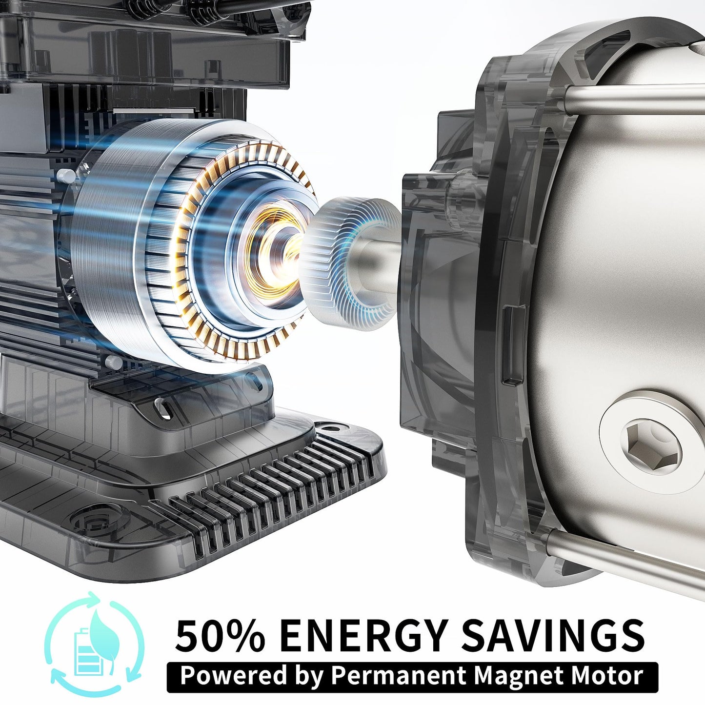 SUETPRYE 86PSI, 25GPM Smart Water Pressure Booster Pump for Home, 50% Energy Saving 0.87 HP, Constant Pressure, 55dB Ultra Quiet, 1" NPT, 115VAC, Boosts 10 Water Outlets for House, Shower, Irrigation