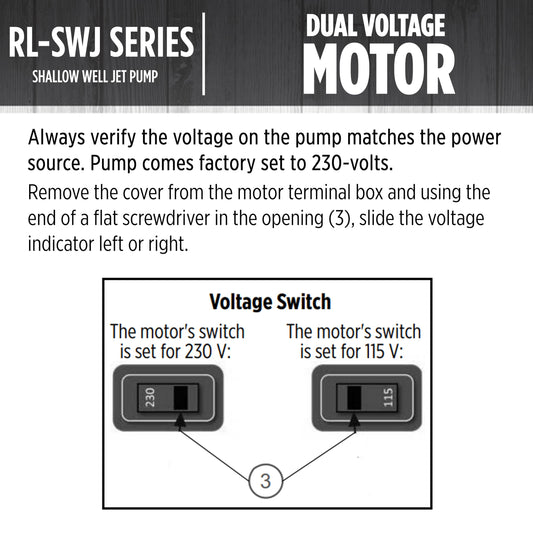 Red Lion RL-SWJ100 1 HP, 17 GPM Dual Voltage (115/230 Volts) Cast Iron Shallow Well Jet Pump, Red, 97081001
