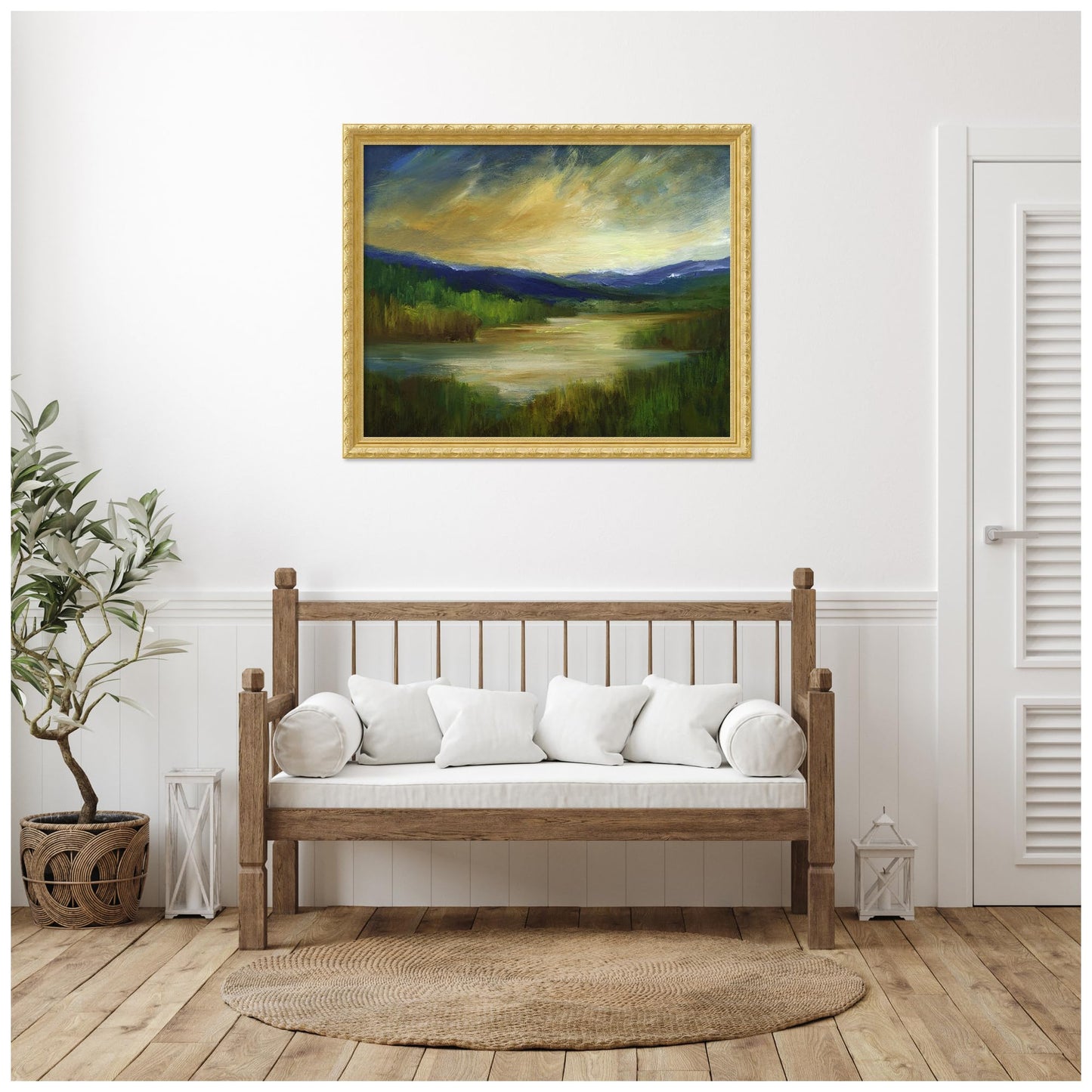 Amanti Art Framed Wall Art Print 36x44 Ancient Retreat by Sheila Finch, Landscapes Wall Art, Rustic Farmhouse Decor, X-Large Poster Painting Artwork for Living Room, Bedroom, Bathroom, Kitchen, Office
