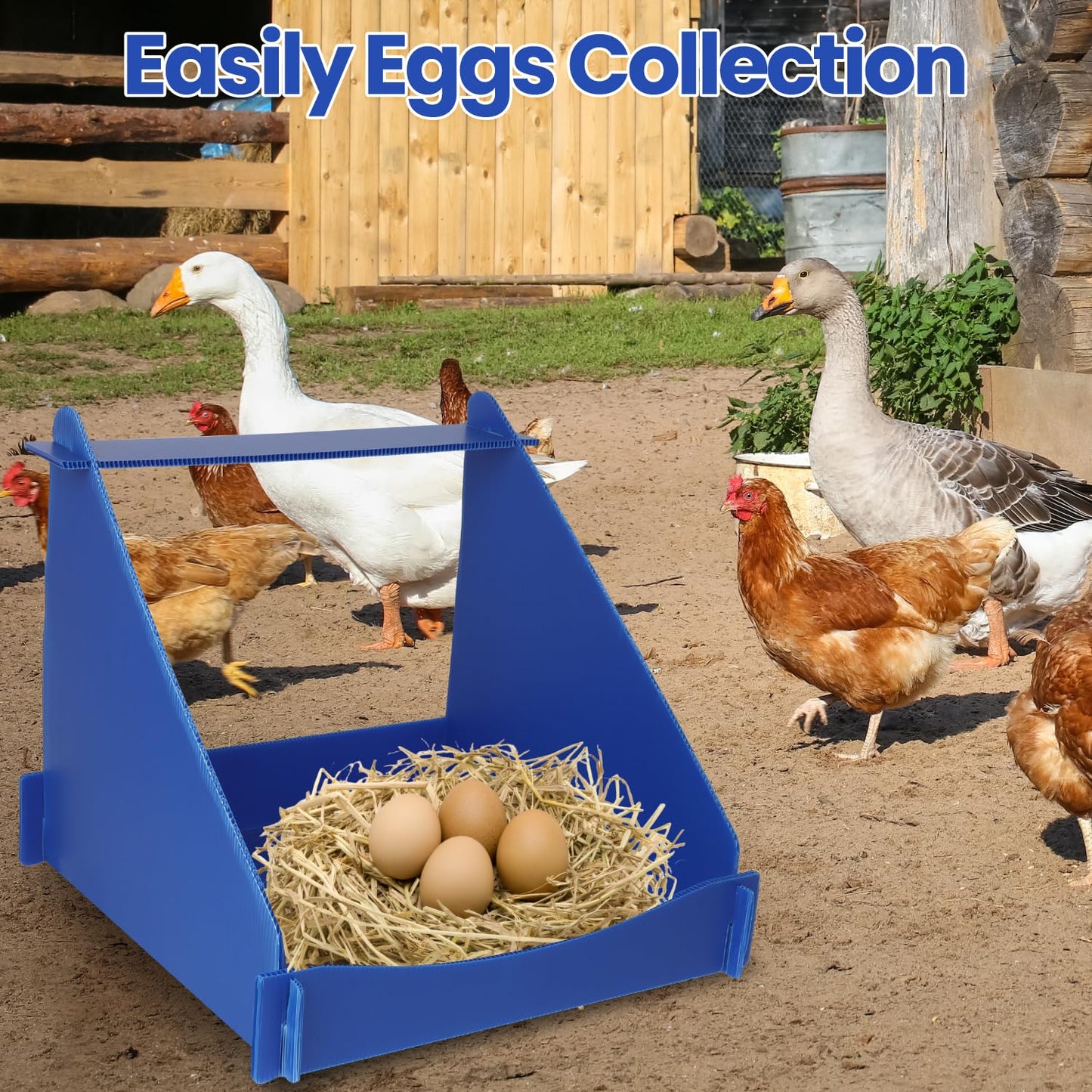 Ayuanb 4 Pack Nesting Boxes for Chickens, Chicken Nesting Box for Laying Eggs, Durable Chicken Laying Nest Box for Hens, Ducks and Poultry