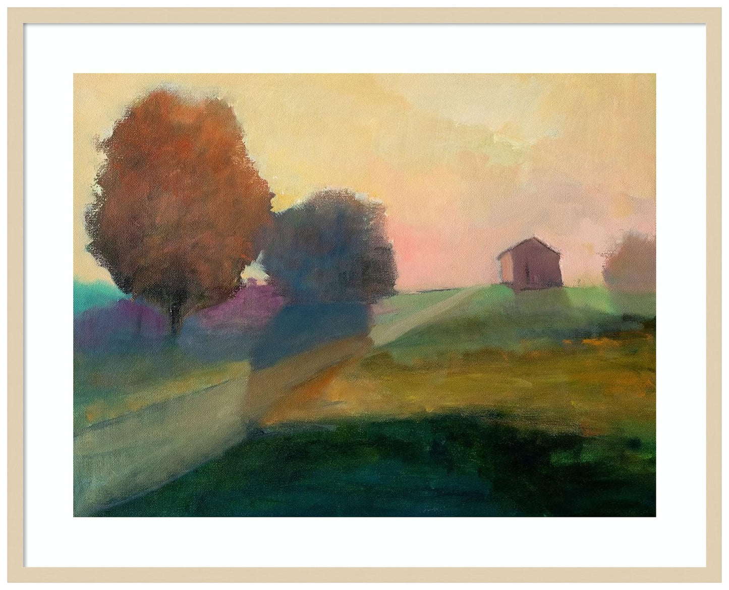 Amanti Art Framed Wall Art Print 33x41 Autumn Morning by Jan l. Waldron, Landscapes Wall Art, Rustic Farmhouse Decor, X-Large Poster Painting Artwork for Living Room, Bedroom, Bathroom, Office