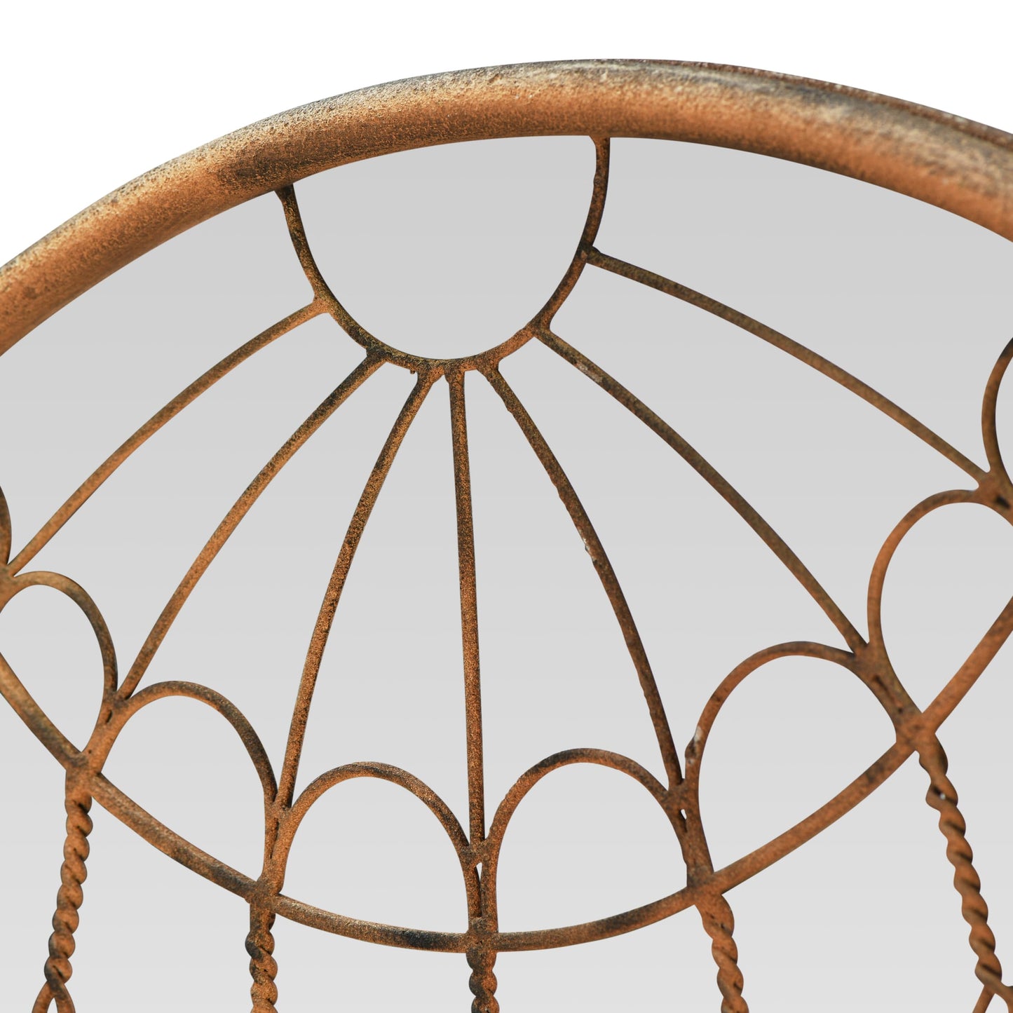 Creative Co-Op Arched Mirror with Iron Cage Design
