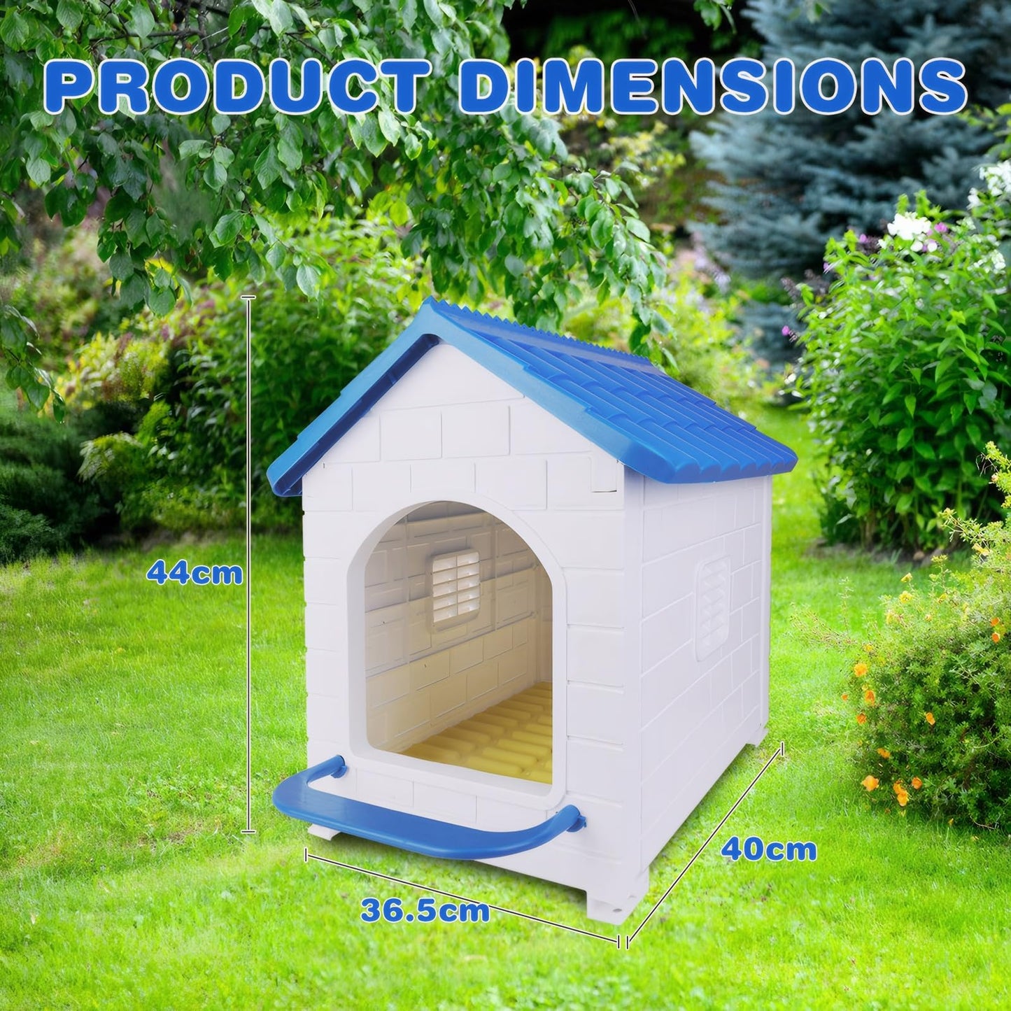 Waterproof Chicken Nesting Box for Laying Eggs - Easy to Assemble, Washable Nesting Pad, Wall or Ground Mounted, Indoor & Outdoor Use for Chicken, Duck, Rabbit, Poultry (1 Pack)