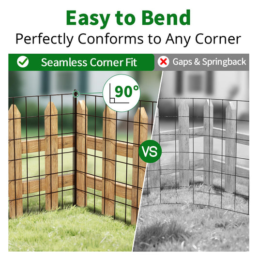 AMAGABELI GARDEN & HOME 24in(H)×50ft(L) Black Adaptive Bending Annealing Wire Mesh Welded Wire Fence for Outdoor Yard Greenhouse Plant Protection Poultry Netting