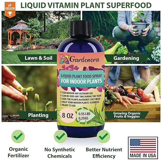 Gardenera Plant Growth Superfood for CITRUS Trees with 18 Essential Vitamins & Minerals - Organic Plant Food Fertilizer - Micro-Fungi and Bio-Organisms for CITRUS Plant Care & Growth Enhancement - 8oz