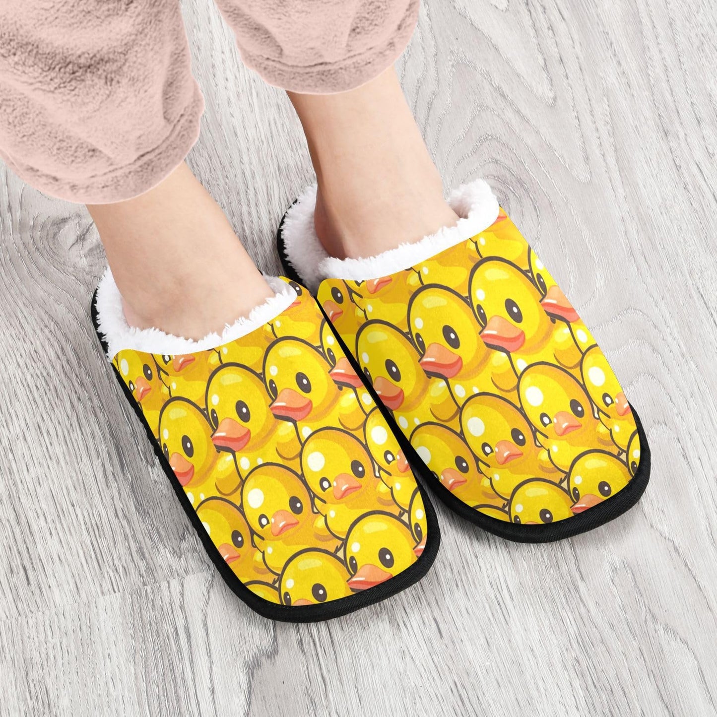 Yellow Duck Spa Slippers Horse House Slippers Memory Foam Slippers Indoor Outdoor Non-Slip Home Shoes L for Men Woman