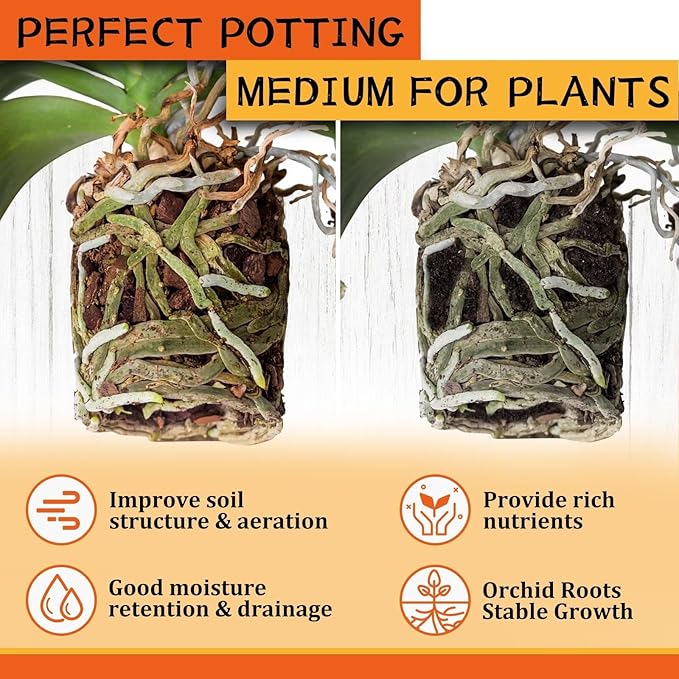 Legigo 12 Quarts Organic Orchid Potting Bark- All Natural Orchid Bark Potting Mix Pine Bark Wood Chips for Plants, Orchid Root Development, Houseplant Garden Mulch, Potting Soil Mix