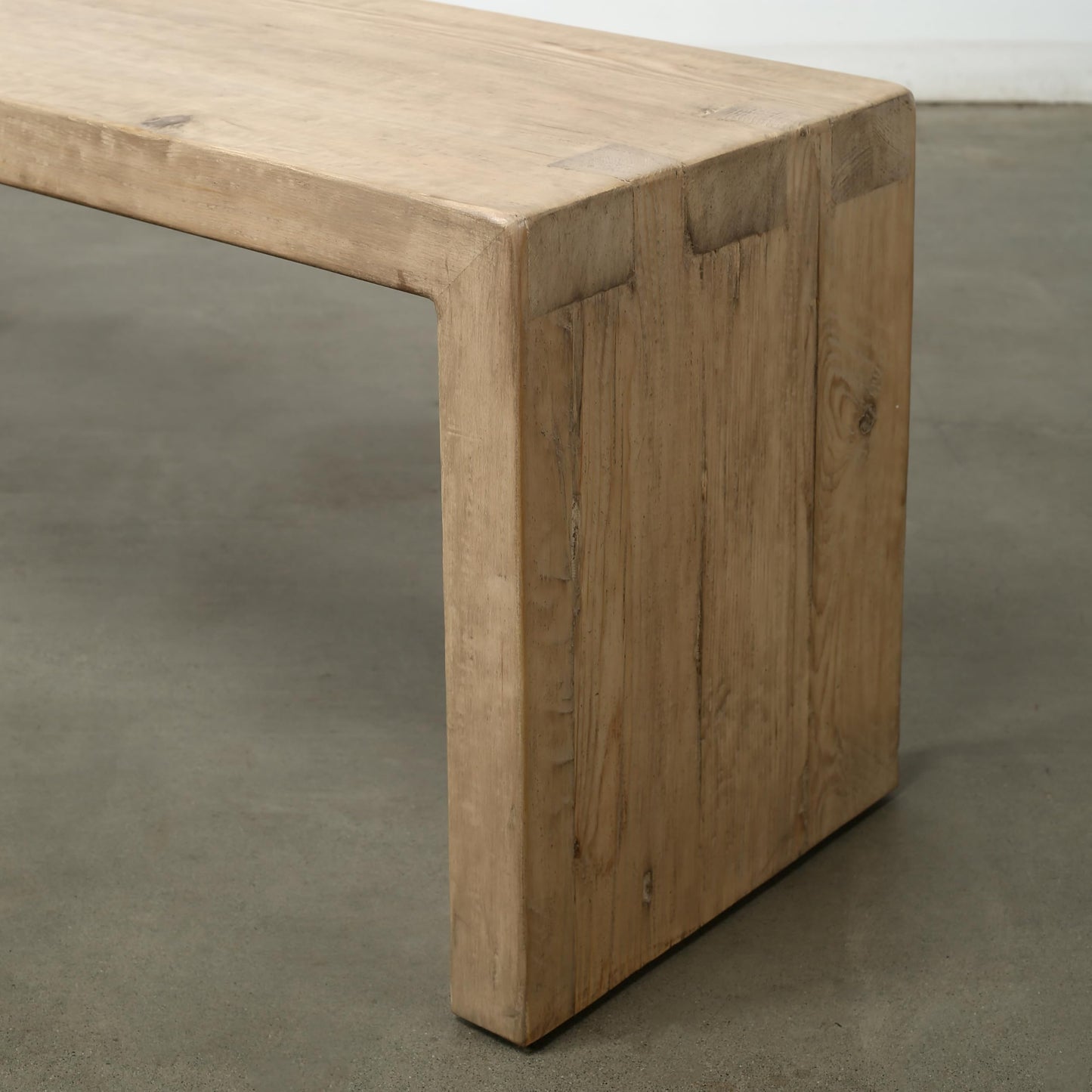 Artissance 70 Inches Waterfall Bench Reclaimed Pinewood Whitewash