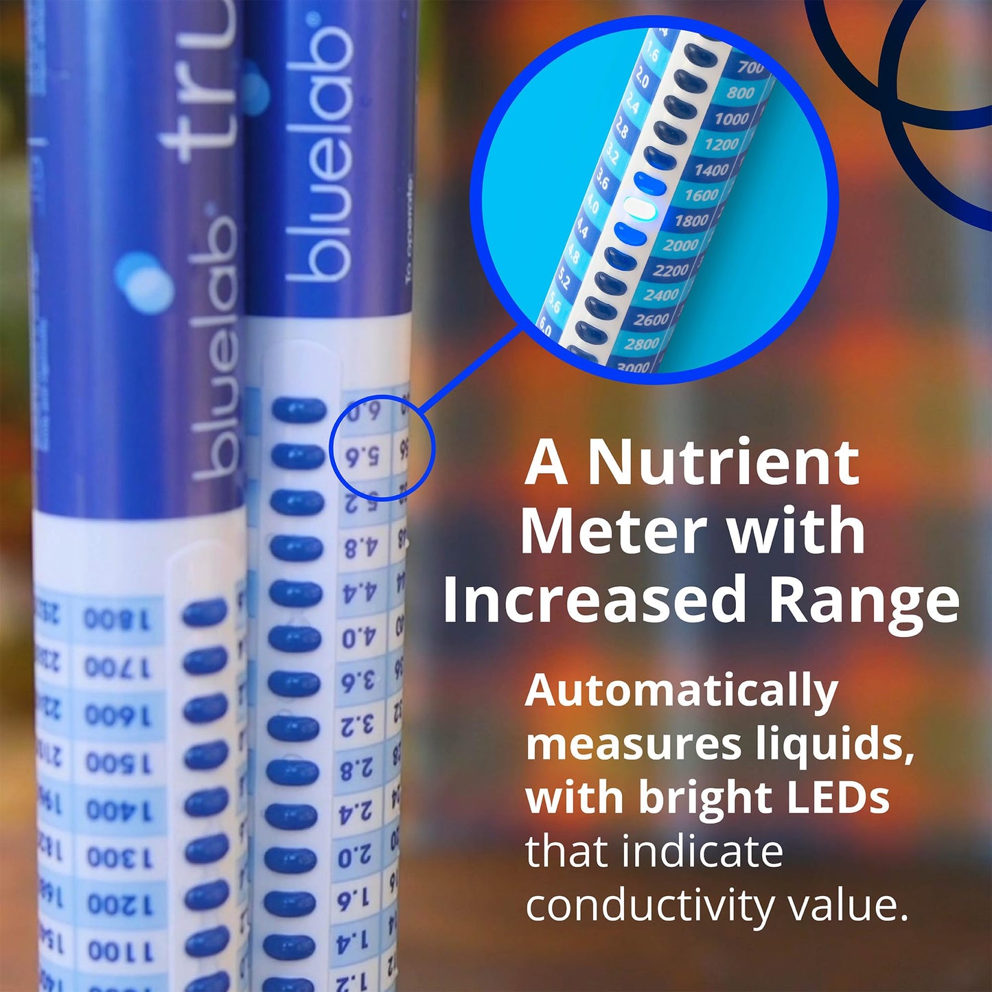 Bluelab TRUNCOMV2 Commercial Truncheon Nutrient Meter with Increased Measurement Range, Digital Conductivity (TDS, EC, ppm 500, ppm 700, CF) Tester in Water, Tool for Hydroponic System and Plant Grow