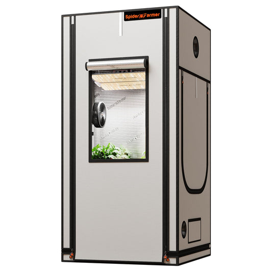 Spider Farmer Pro Series 3x3 Grow Tent, 36"x36"x72" with Roll-up Door, Observation Window Floor Tray, 2000D Thicken Mylar Canvas, 3x3x6 for Hydroponic Indoor Growing for SF4000, SE3000, G3000