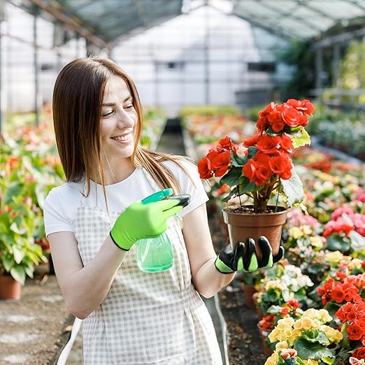 Kebada W1 Work Gloves for Men and Women, PU Coated Safety Gloves with Grip, Touchscreen, Ideal for Warehouse Package Handling, Construction, Gardening, Green Large