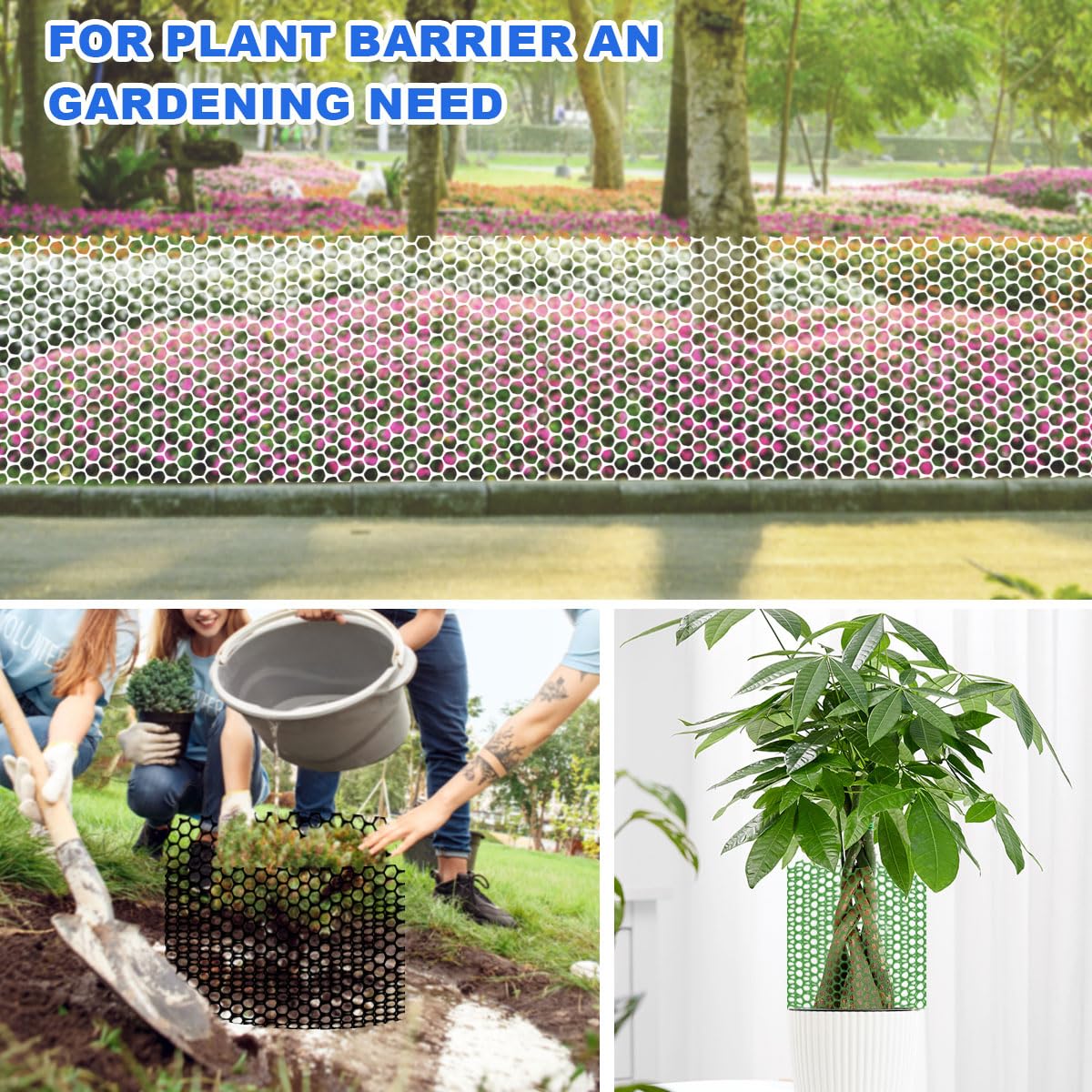 Black Plastic Mesh Fence Roll with Zip Ties – Pet & Garden Barrier for Dogs, Rabbits & Poultry • Balcony & Snake Protection,Easy Install (15.7INx16.4FT)