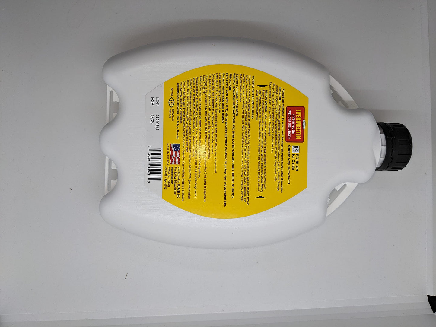 Durvet Ivermectin Pour-On for Cattle 1000 mL