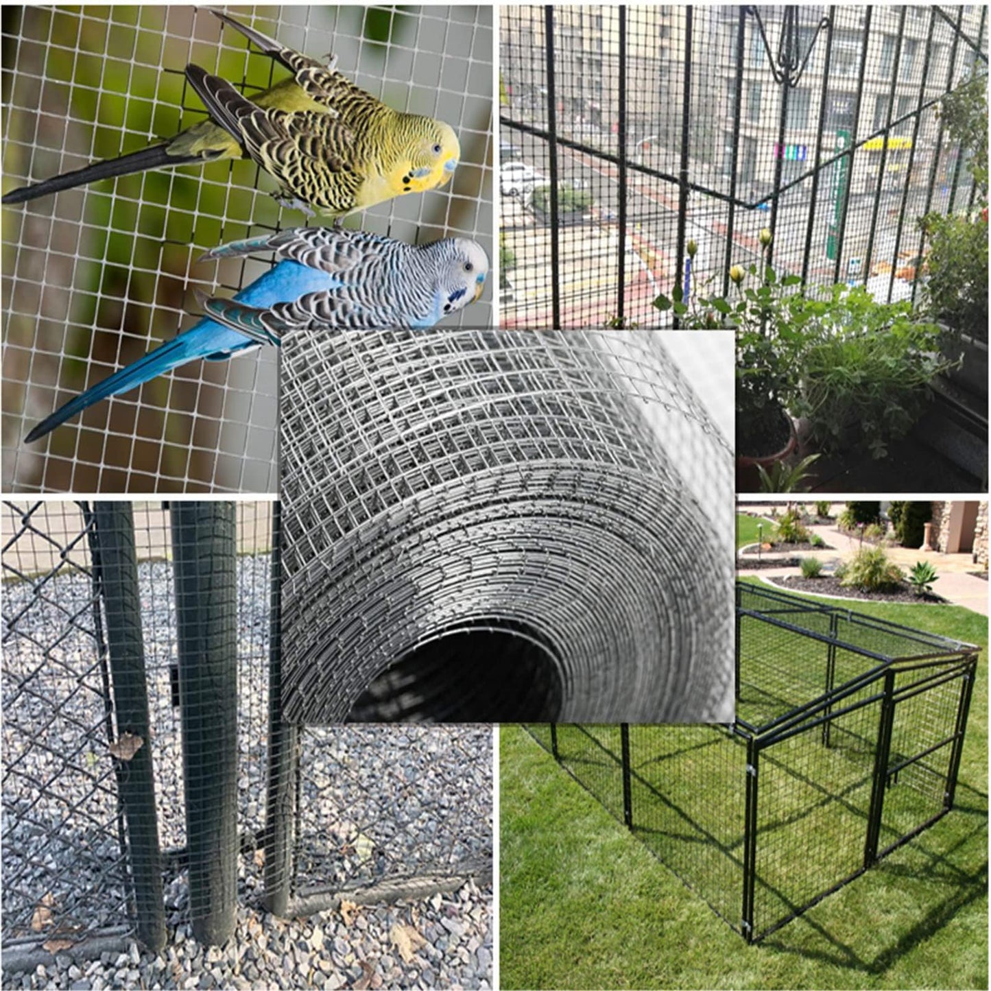 Hardware Cloth 1/2 inch 48inch x 100 Ft 19 Gauge Hot Dip Galvanized After Welding Galvanized Wire Mesh Roll Chicken Wire Fencing Gopher Wire Garden Bed Plant Supports Poultry Netting Cage Snake Fence
