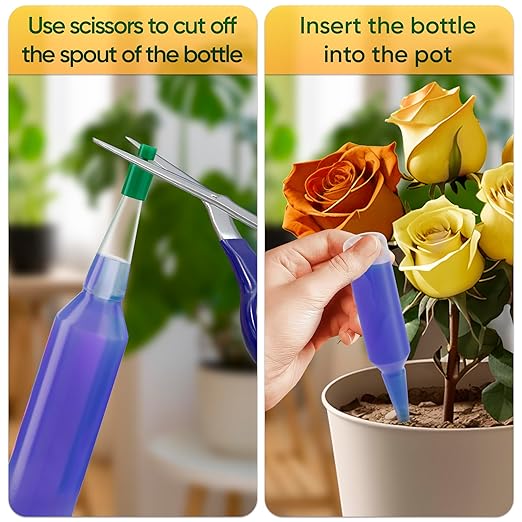 Easy Use Plant Food (12-Pack) | No-Mix Liquid Fertilizer Spikes for Indoor Plants & Flowers | Self-Feeds for 15 Days | Bloom Booster for All Houseplants | Made in The USA