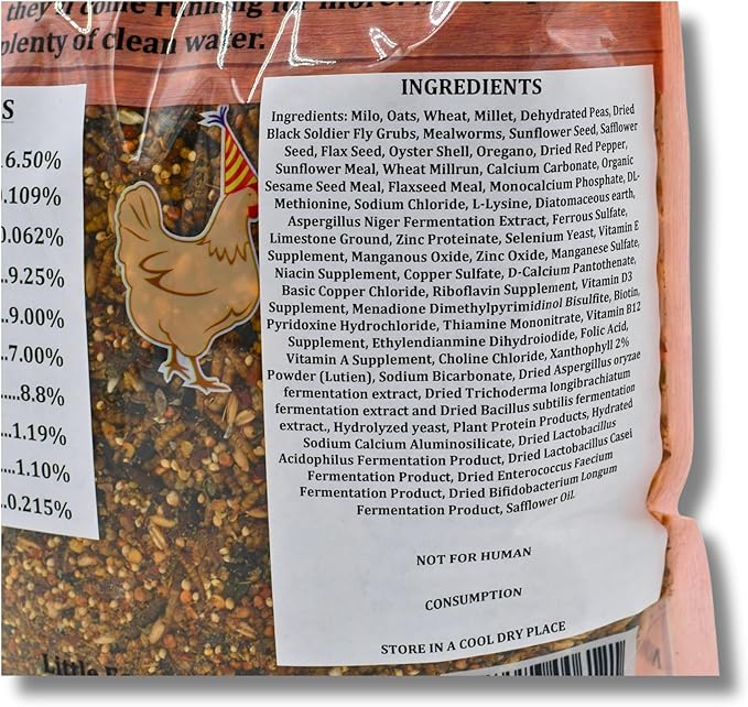 LITTLE FARMER PRODUCTS Chicken Fun-DOO Non-GMO, Soy-Free Chicken Treat | Premium Poultry Meal Worm, Vegetable & Herb Mix (3 lbs)