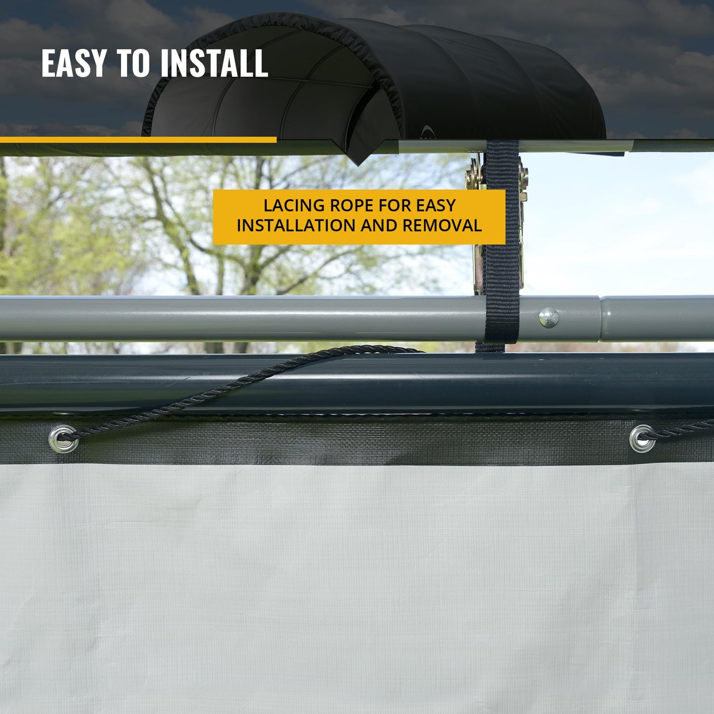 ShelterLogic 10' x 10' Enclosure Kit for Outdoor Corral Shelter Cover (Corral Frame and Panels, Top Cover NOT Included) Green