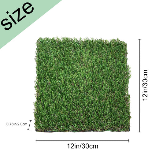 MUYG Chickens Nesting Box Pads 6 Pcs Washable Fake Turf Mats Grass Carpet Reusable Hens Nest Boxes Pad Chicken Coop Bedding for Laying Eggs (12 x 12 x 0.78 Inches)