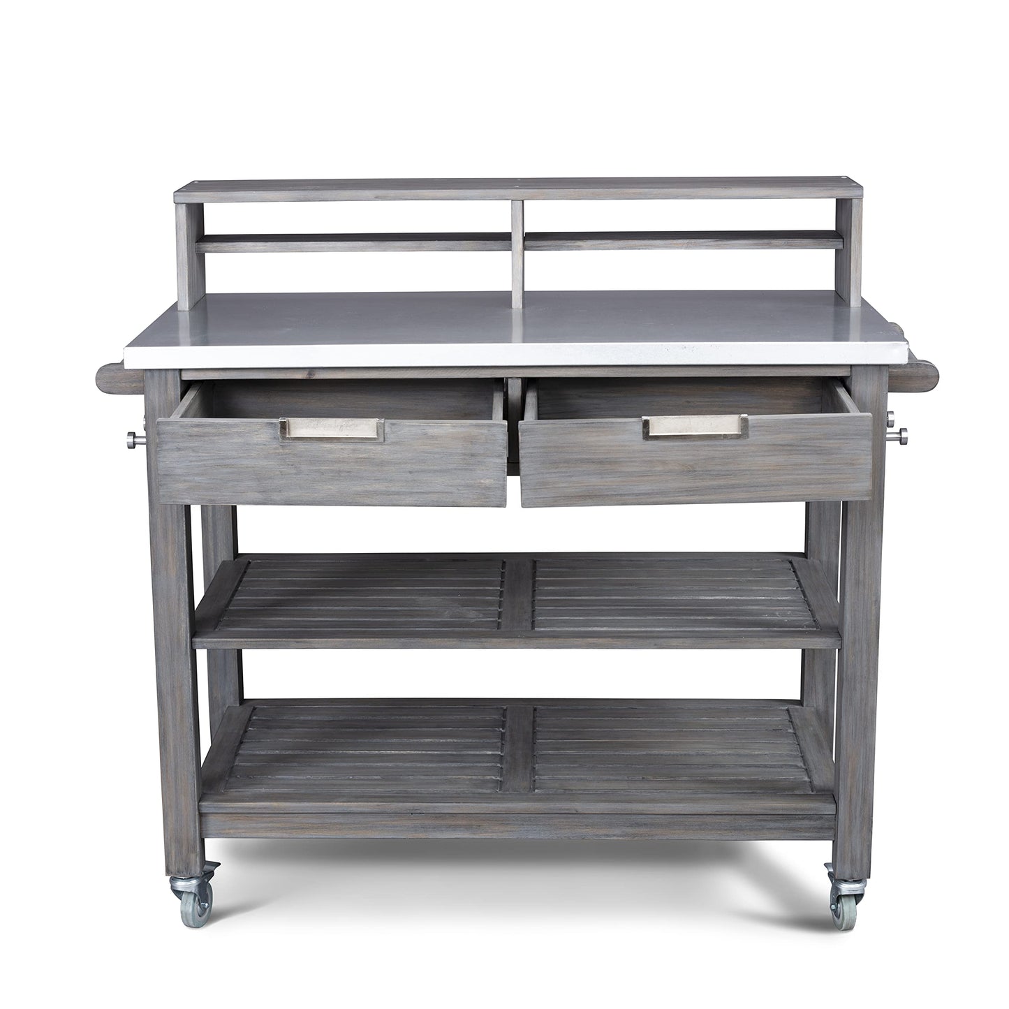Homestyles Maho Gray Teak Potting Bench