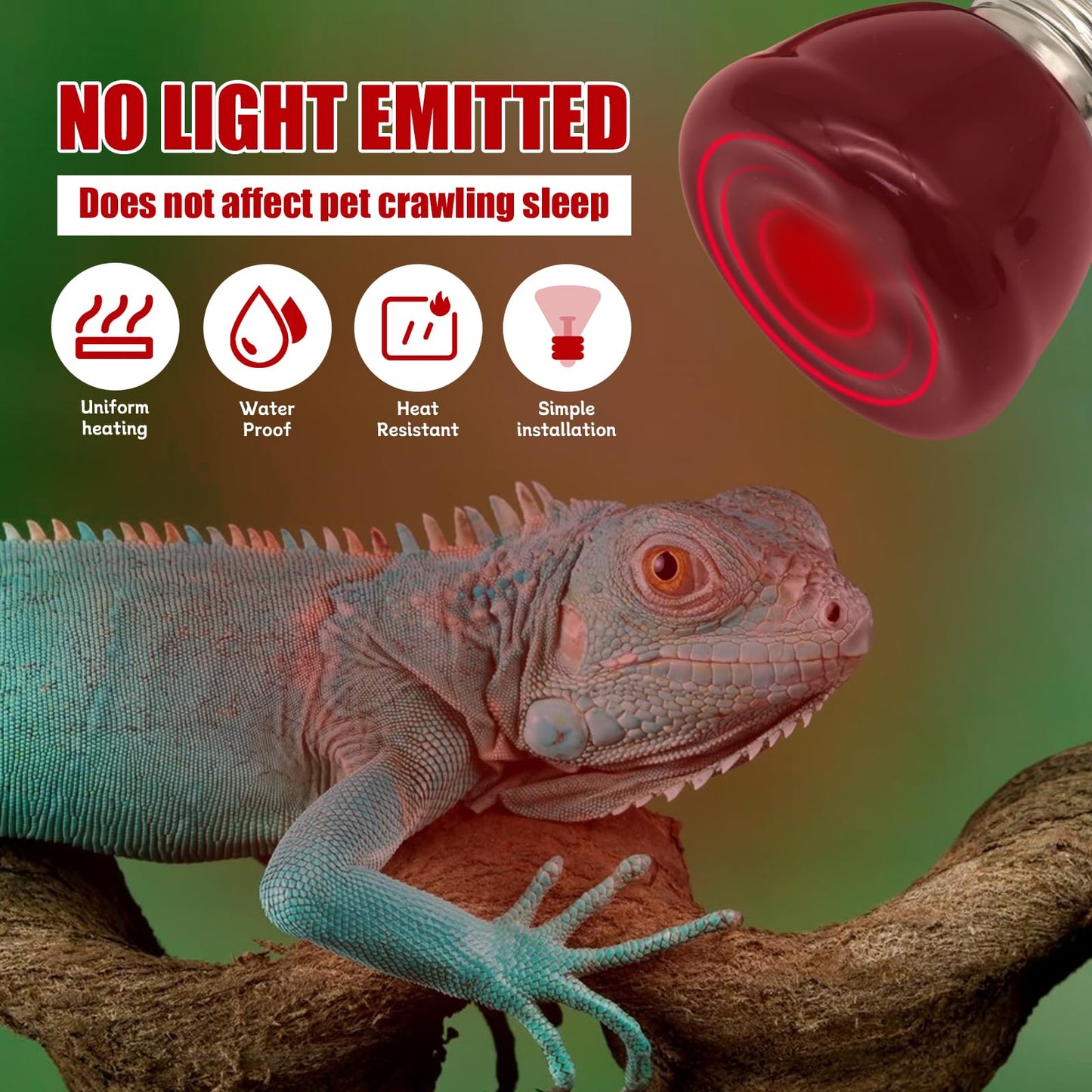Abustle pig Mini Reptile Heat Lamp, 25w Infrared Ceramic Heat Emitter, No Light Emitting Reptile Heat Bulbs,Ceramic Heat Lamp for Amphibian, Chicken Coop,Cat, Turtle, Snake,Terrarium (2, 25 W)