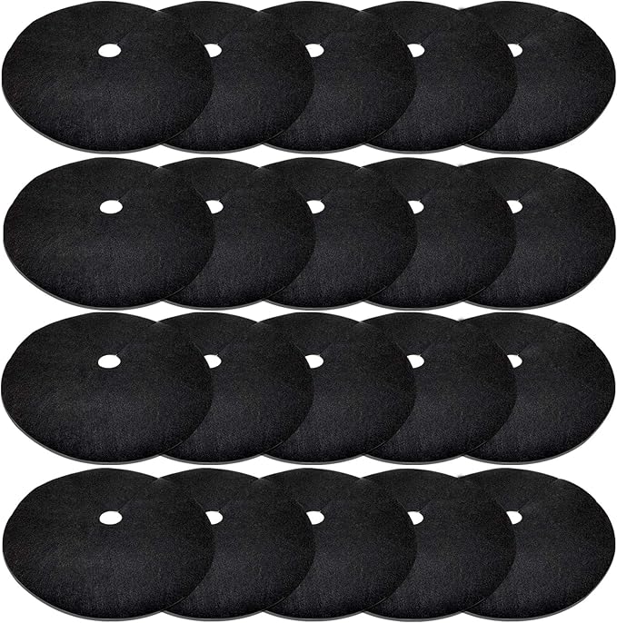 EBaokuup 20 Pack 10.6 Inch Non-Woven Tree Mulch Ring - Degradable Tree Protector Mat, Reusable Tree Weed Barrier Mat for Weed Control Root Protection