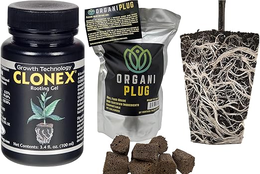 Clonex Rooting Gel 100ml with VPS OrganiPlug Hydroponic Seed Starter Plugs 50 Pack - Bundle