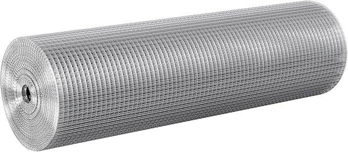VEVOR Hardware Cloth, 1/2 inch 36in x 100 ft 19 Gauge, Hot Dipped Galvanized Wire Mesh Roll, Chicken Wire Fencing, Wire Mesh for Rabbit Cages, Garden, Small Rodents