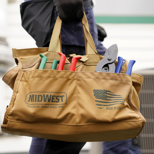 MIDWEST HVAC Platinum Tool Kit - 9 Piece Set Includes Aviation Snips & More, Made in the USA - MWT-HVACKIT03